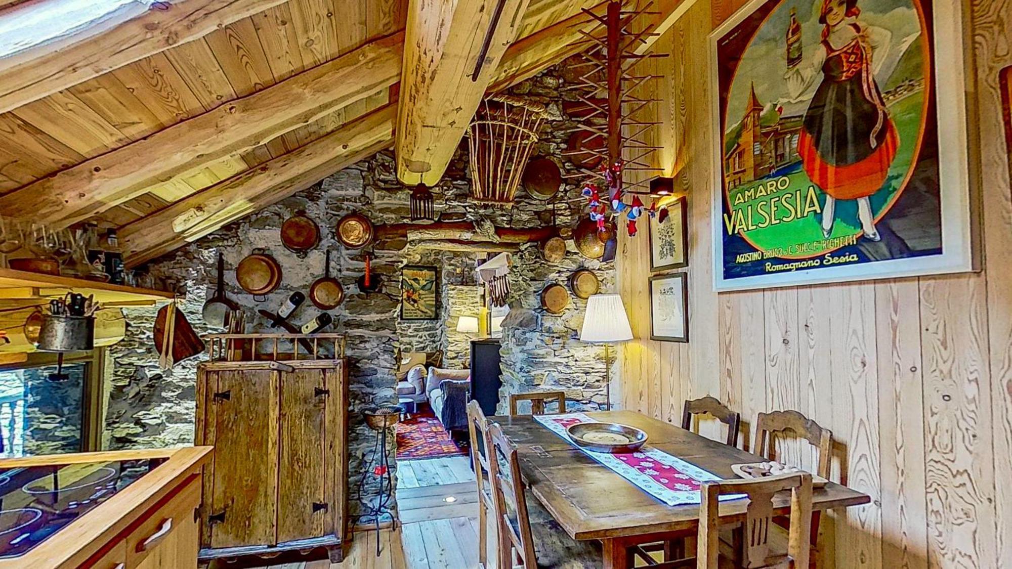 Ca' Scocc, Antica Casa Di Montagna In Valsesia Mollia Exterior foto